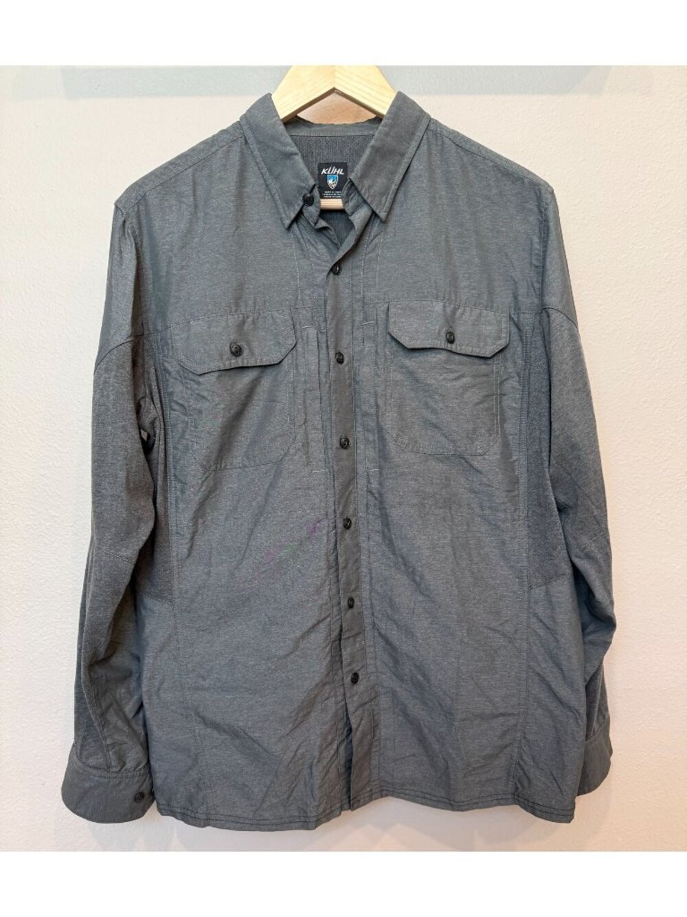 Kuhl Men's Airspeed Long Sleeve Button Up Vented Shirt Medium Outdoors Hiking